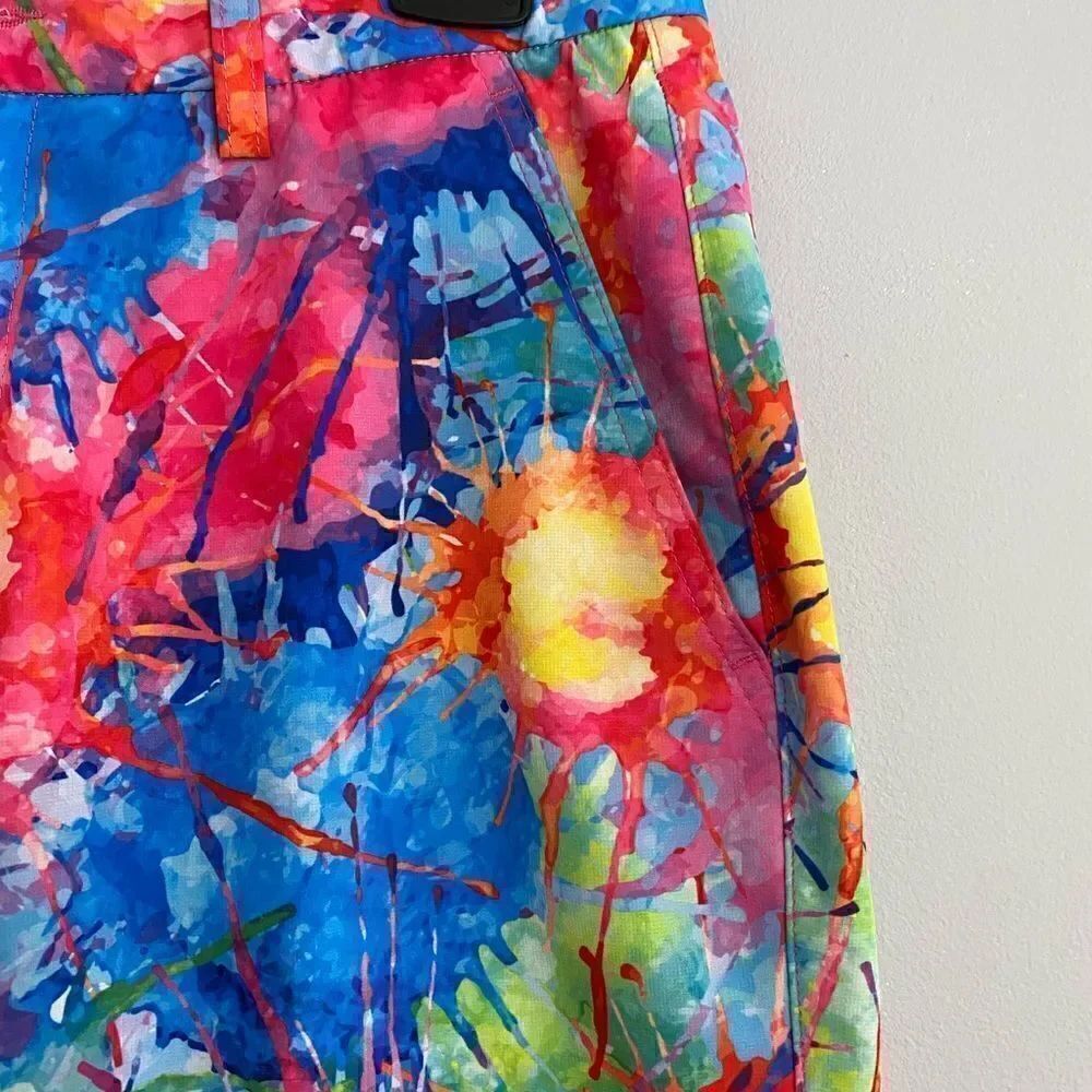HRESKI Explosion of Color Golf Shorts Men Size 30 - Picture 5 of 8